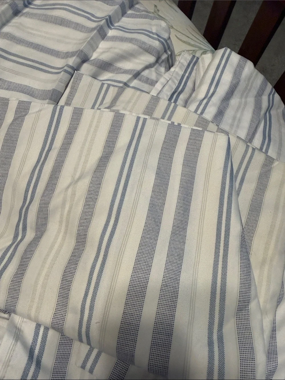 croft & barrow Light Blue Duvet with Blue and White Striped Sheets set of 2